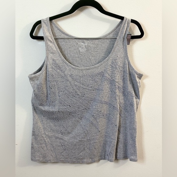 Lane Bryant Gray Embellished Tank Top Size 14/16 - Picture 1 of 4